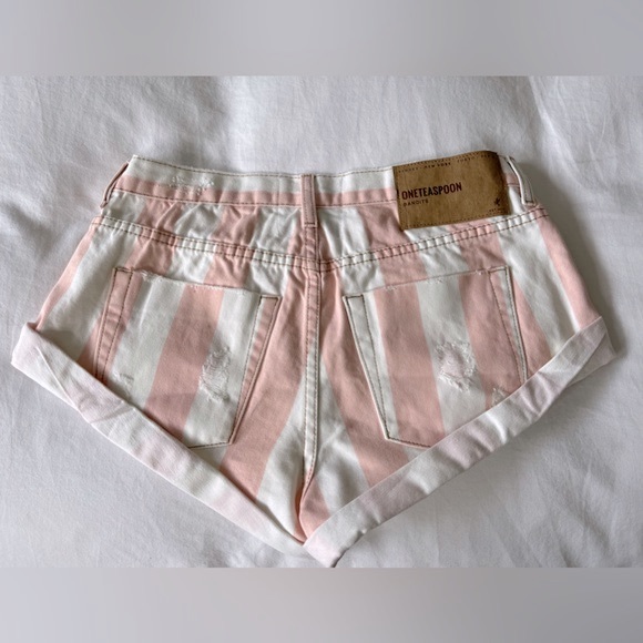 NWT One Teaspoon Bandits Candy Stripe Shorts, 25 - Picture 6 of 9
